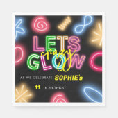 Serviette En Papier Faisons la fête du laser néon fou (Devant)