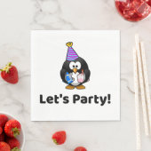 Serviette En Papier Faisons la fête ! Pingin Funny fête d'anniversaire (En situation)