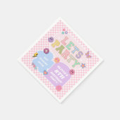 Serviette En Papier Faisons la fête Preppy Varsity Patch Anniversaire (Coin)