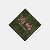 Serviette En Papier Faisons la fête rose Neon Boxwood Anniversaire (Coin)