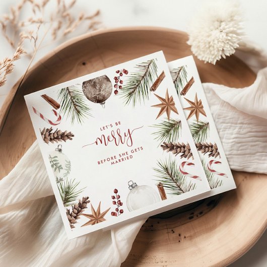 Serviette En Papier Faisons la fête, Rustique Fête Prénuptiale de Noël