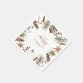 Serviette En Papier Faisons la fête Shower de mariage rustique de Noël (Coin)