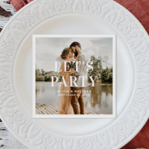 Serviette En Papier Faisons la fête   Week-end de mariage avec des pho