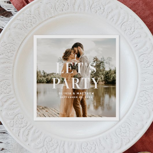 Serviette En Papier Faisons la fête | Week-end de mariage avec des pho