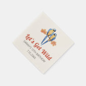 Serviette En Papier Faisons sauter l'aquarelle de la jungle de Macaw (Coin)