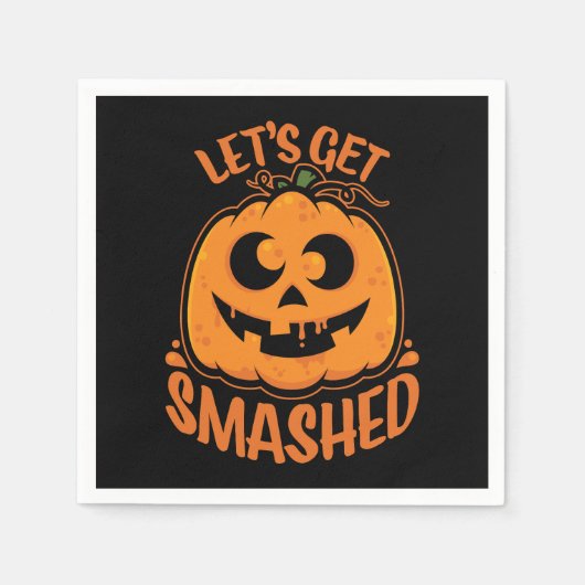 Serviette En Papier Faisons tomber Tipsy Halloween Jack-O’-Lantern (Devant)