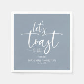 Serviette En Papier Faisons un toast Chic Calligraphy Engagement Party (Devant)