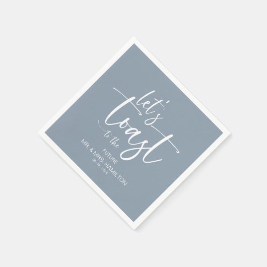 Serviette En Papier Faisons un toast Chic Calligraphy Engagement Party (Coin)