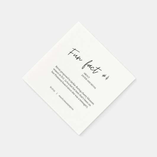 Serviette En Papier Fait amusant #1 Mariage Cocktail serviettes (Coin)