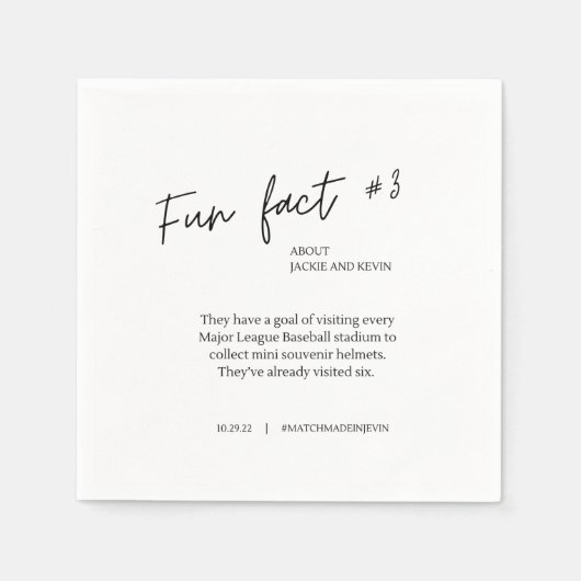 Serviette En Papier Fait amusant #4 Mariage Cocktail serviettes (Devant)