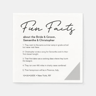Serviette En Papier Fait amusant minimal à propos du Mariage marié