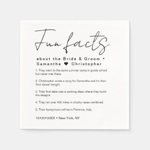 Serviette En Papier Fait amusant minimal à propos du Mariage marié