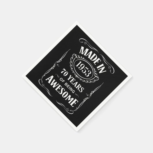 Serviette En Papier Fait en 1953 70 ans d'être génial anniversaire 202 (Coin)