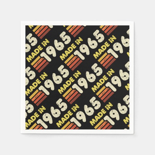 Serviette En Papier Fait En 1965 60e Anniversaire (Devant)