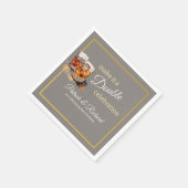 Serviette En Papier Faites-en une double fête Gris Whiskey Glass (Coin)