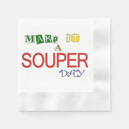 Serviette En Papier Faites-en une soupe (Devant)