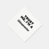 Serviette En Papier Faites-moi confiance, je suis un chiropraticien (Coin)