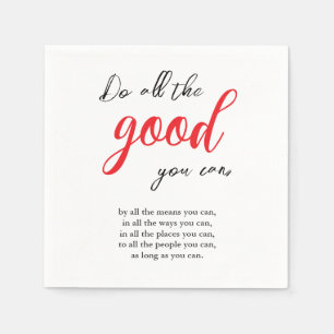 Serviette En Papier Faites tout le bien que vous pouvez Vintage Citati