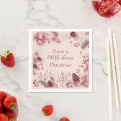 Serviette En Papier Faites un Noël à la ROSE (En situation)