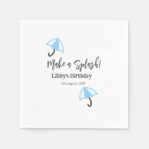 Faites un parapluie bleu éclatant anniversaire de 