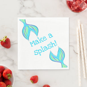 Serviette En Papier Faites un Splash ! Bleu ciel