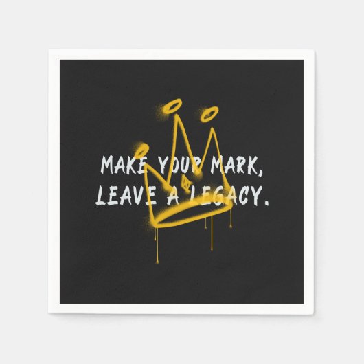 Serviette En Papier Faites votre marque Graffiti Crown (Devant)