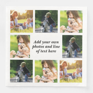 Serviette En Papier Faites votre propre collage photo et texte