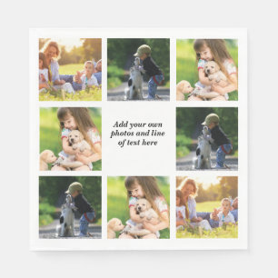 Serviette En Papier Faites votre propre collage photo et texte