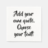 Serviette En Papier Faites votre propre devis personnalisé (Devant)