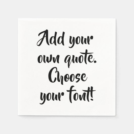 Serviette En Papier Faites votre propre devis personnalisé (Devant)