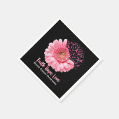 Serviette En Papier Faith Hope Loast Cancer Sensibilisation Flower Pin (Coin)
