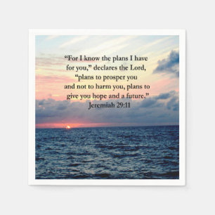SERVIETTE EN PAPIER FAITH IN JEREMIAH 29:11