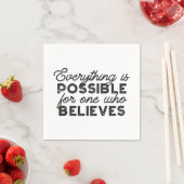 Serviette En Papier Faith Unbbound - Citations "Tout est possible" (En situation)