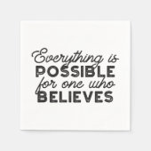 Serviette En Papier Faith Unbbound - Citations "Tout est possible" (Devant)