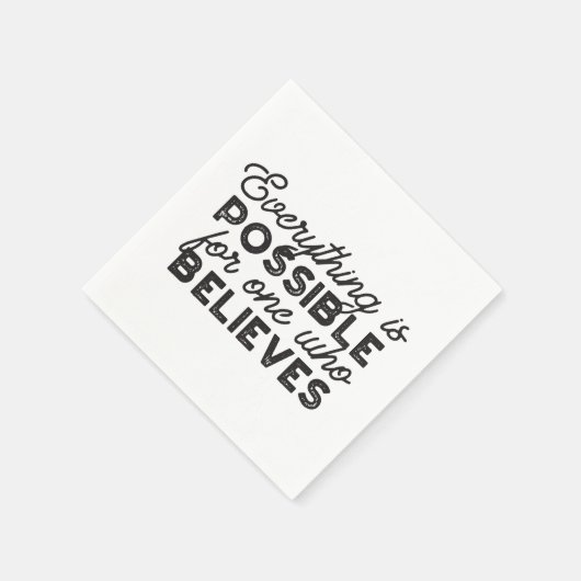 Serviette En Papier Faith Unbbound - Citations "Tout est possible" (Coin)