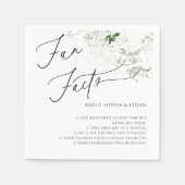 Serviette En Papier Faits amusants Calligraphie Mariage Vert (Devant)