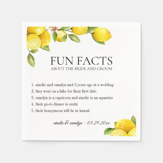 Serviette En Papier Faits amusants Citrus Orchard Personnalisé (Devant)