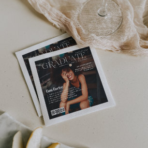 Serviette En Papier Faits amusants Couverture du magazine Graduate P