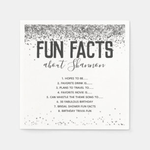 Serviette En Papier Faits amusants de fête d'anniversaire Napperons ar