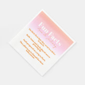 Serviette En Papier Faits amusants Fête des mariées rose (Coin)