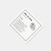 Serviette En Papier Faits amusants Main Illustré Mariage Party Napkins (Coin)