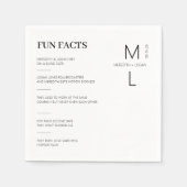 Serviette En Papier Faits amusants Mariage monogramme serviettes (Devant)