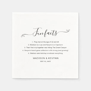 Serviette En Papier Faits amusants Mariage noir serviettes