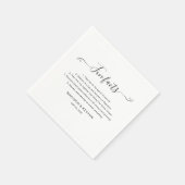 Serviette En Papier Faits amusants Mariage noir serviettes (Coin)