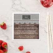 Serviette En Papier Faits amusants Mariage rustique (En situation)