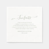 Serviette En Papier Faits amusants Mariage vert Napkins (Devant)