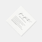 Serviette En Papier Faits amusants Moderne Élégant Mariage de calligra (Coin)