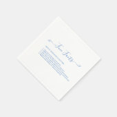 Serviette En Papier Faits amusants | Naples Mariage bleu (Coin)