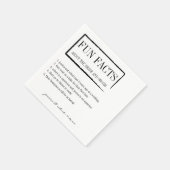 Serviette En Papier Faits amusants Papier personnalisé serviettes (Coin)