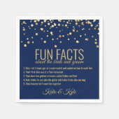 Serviette En Papier Faits amusants personnalisés NAVY BLUE confettis o (Devant)